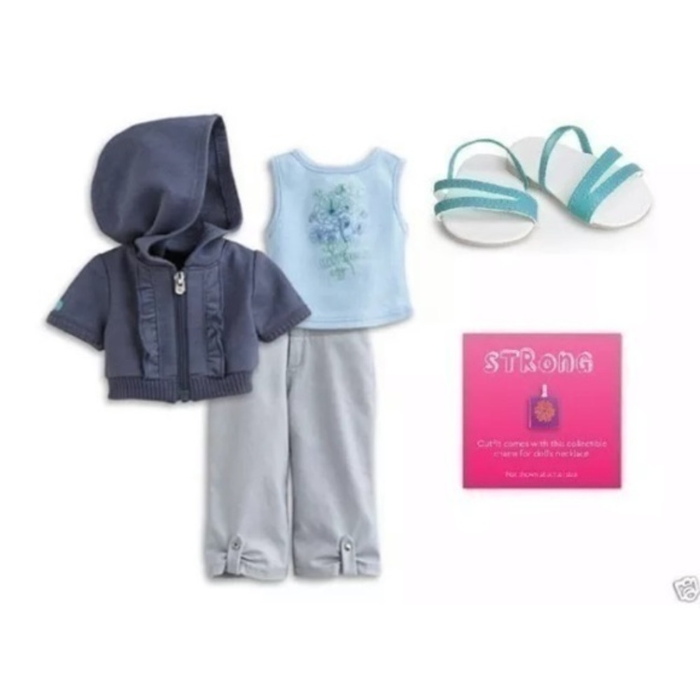 American girl doll ruffled hoodie outfit